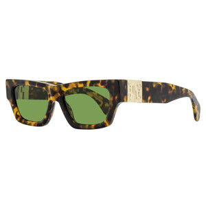 Palm Angels Magnolia Rectangular Sunglasses PERI10J 6055 Havana/Green 53mm